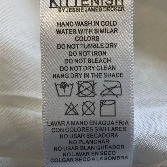 Kittenish White Eyelet Dress Size Large - Picture 10 of 12